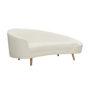 Cleopatra Cream Velvet Sofa