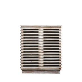 Linear Reclaimed Wood Cabinet, 2 Shelves