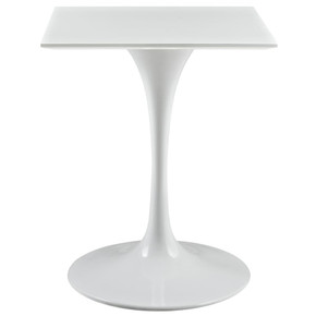 Pedestal Design 24” Square Wood Top Dining Table