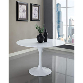 Pedestal Design 48" Round Fiberglass Dining Table