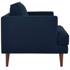 Agile Upholstered Fabric Armchair, Blue