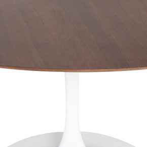 Cal 59" Round Pedestal Table, Walnut Top