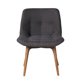 Featherston Style Contour Dining Chair, Dark Grey