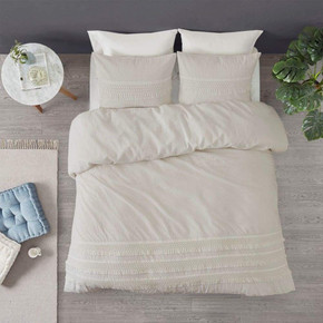 Ayanna 3 Piece Cotton Seersucker King Comforter Set