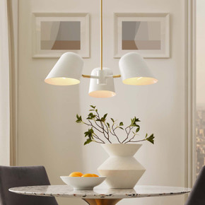 Brittany 3-Light Pendant Light, White