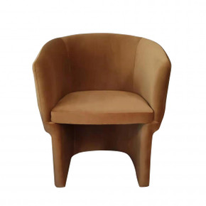 Quasar Burnt Umber Velvet Dining Chair Quasar Burnt Umber Velvet Dining Chair