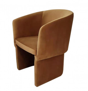 Quasar Burnt Umber Velvet Dining Chair Quasar Burnt Umber Velvet Dining Chair