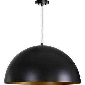 Sina Dome Pendant, Black