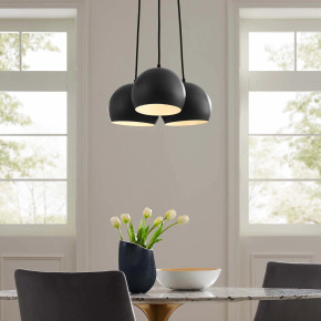 Ciao 3-Light Metal Pendant, Black