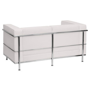 LC Cube Small Sofa, White LeatherSoft