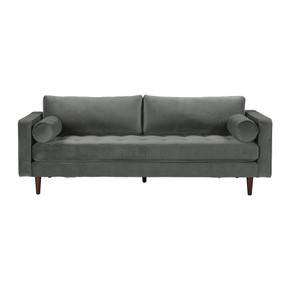 Caveat Velvet Sofa, Gray