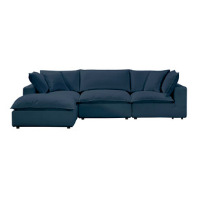 Malibu Modular 4 Piece Sectional, Navy