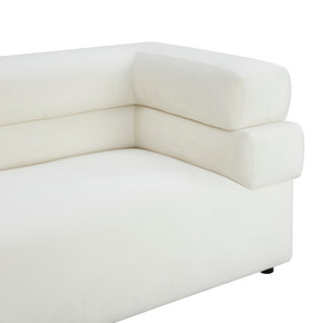 Elka Velvet Sofa, Cream