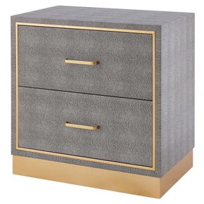 Lux Bergh 2 Drawer Shagreen Side Table
