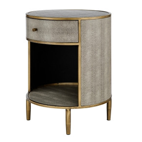 Loraine Round Shagreen Side Table