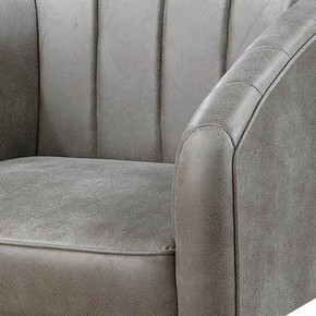 Luca Accent Chair, Light Gray Vegan Leather