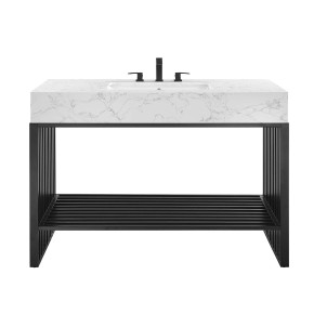 Gridiron 48" Bathroom Vanity, Black Gridiron 48" Bathroom Vanity, Black
