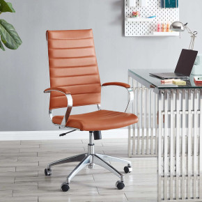 Jive Highback Office Chair, Terracotta, Padded Arms