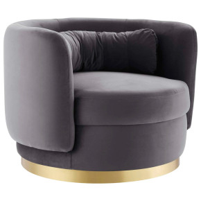 Reminisce Performance Velvet Swivel Chair