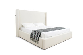 Henna Off White Fabric Bed