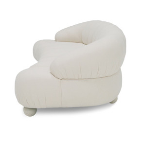 Durillo White Fabric 4-Seater Sofa
