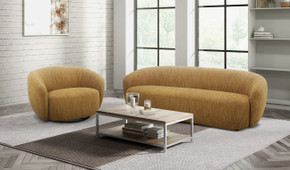 Nambi Mustard Fabric Sofa