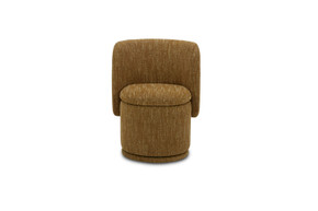 Nambi Mustard Fabric Swivel Dining Chair