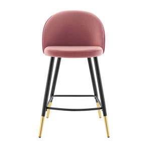 Kayla Performance Velvet Counter Stools, Set of 2