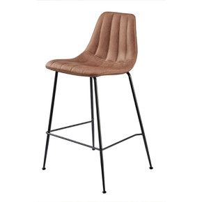 Robbie Counter Stool, Umber Brown Vegan Leather