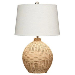 Carden 22 Inch Contemporary Rattan Table Lamp