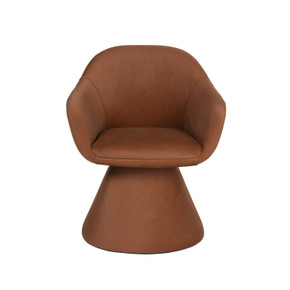 Rissa Modern Rust Fabric Swivel Dining Chair