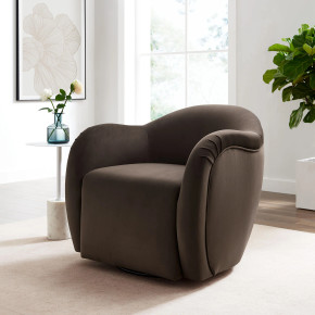 Kimora Performance Velvet Swivel Armchair