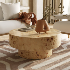 June Burl Round Coffee Table