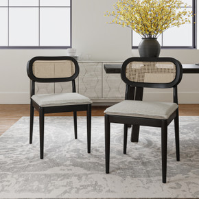 Cromwell Rattan Dining Chairs, Set of 2
