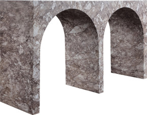 Pompei Marble Finish Double Arch Console Table
