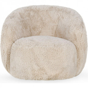 Adele Swivel Accent Chair in Sand Plush Fabric Adele Swivel Accent Chair in Sand Plush Fabric