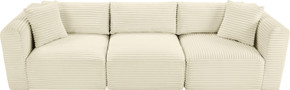 Caprice 109" Corduroy Performance Fabric Upholstered Modular Sofa
