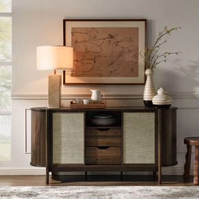 George 63" Curved Sideboard in Walnut