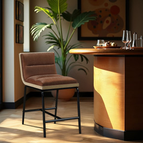 Flaxx Fabric Upholstered Counter Chair, Set of 2