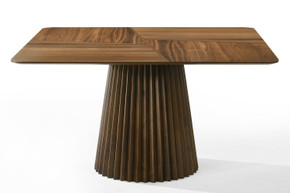 Pratt Mid-Century Modern Walnut Square Dining Table