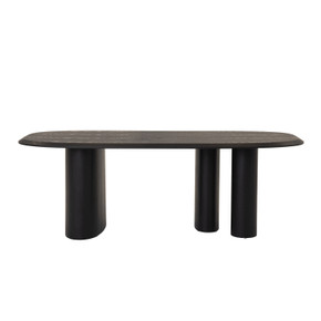 Salvo Modern 87" Black Ash Dining Table