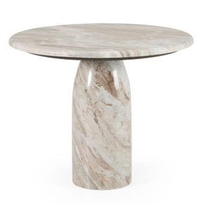 Isla Modern Natural Marble Round End Table