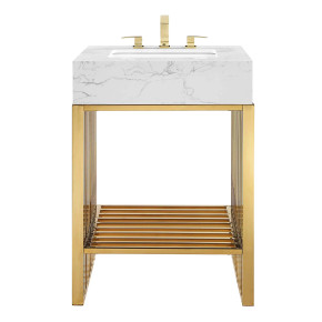 Gridiron 24" Bathroom Vanity, Gold Gridiron 24" Bathroom Vanity, Gold