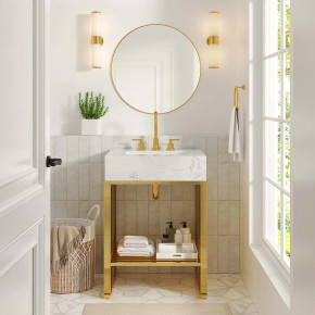 Gridiron 24" Bathroom Vanity, Gold Gridiron 24" Bathroom Vanity, Gold