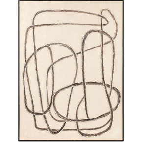 Encounters Abstract Framed Acrylic on Canvas Painting