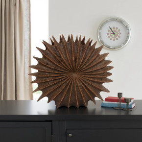 Nautical Sea Urchin Brown Resin Statuette, 20 Inch