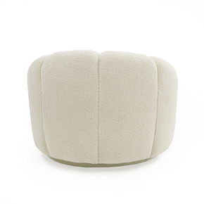 Clifford White Sherpa Swivel Accent Chair