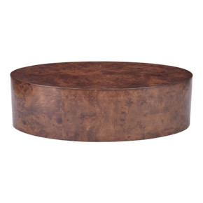 Augustus Walnut Burl Round Coffee Table