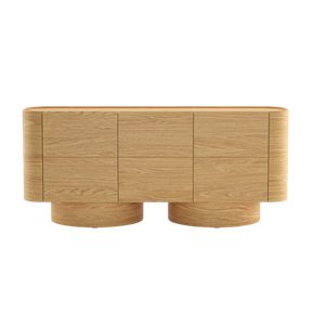 Solstice 72" Solid Wood S3-Door Sideboard, Natural