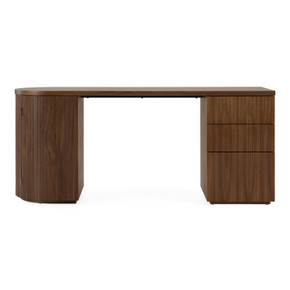 Alberto Fluted Walnut Desk
